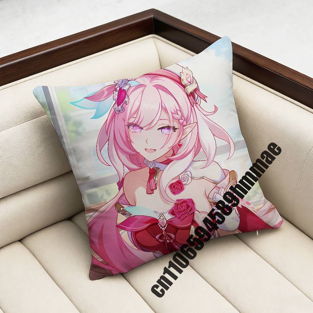 For Honkai Impact 3 Elysia Throw Pillow Case Sham 45X45Cm Decoration Square Sofa Pillowcase Pad Cover