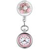 Lancardo Watch Nurse Силиконовые карманные часы с зажимом, эластичные жемчужные часы с цветком для медсестры, женские аналоговые карманные часы, идеальный подарок для кормящих матерей