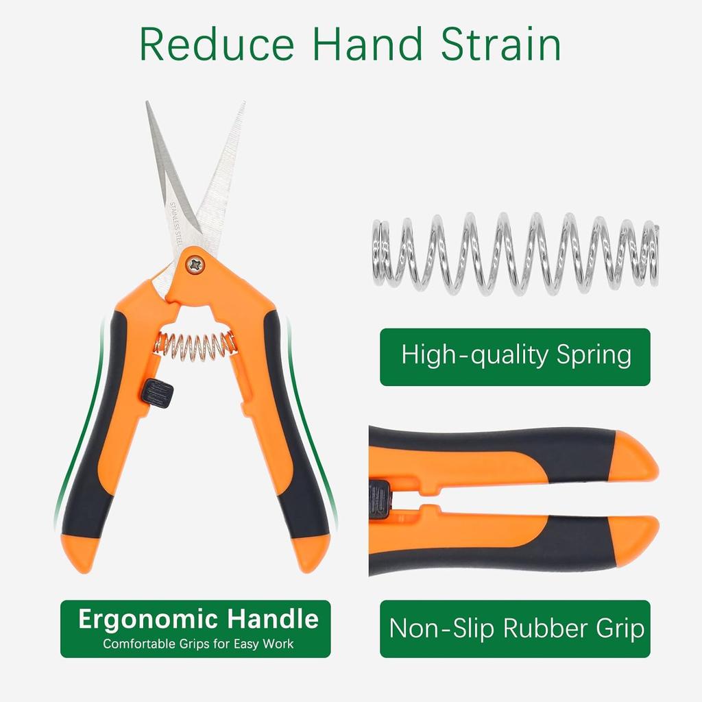 Секаторы, садовые ножницы для обрезки, садовые ручные секаторы, точные секаторы для бонсай с титановым покрытием, удобные цветочные ножницы