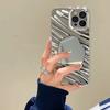 Применимо к защитному чехлу-зеркалу с волнами для iPhone17ProMax 15/16/14 с большим вырезом 13 с выемкой 17 креативный волос