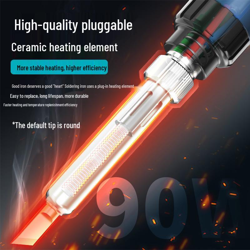 Bakon BK606A Мощный 90 Вт Портативный Электрический Паяльник, Набор, Регулируемая Температура, 13 Предметов, Белый Свет, Новая Модель.