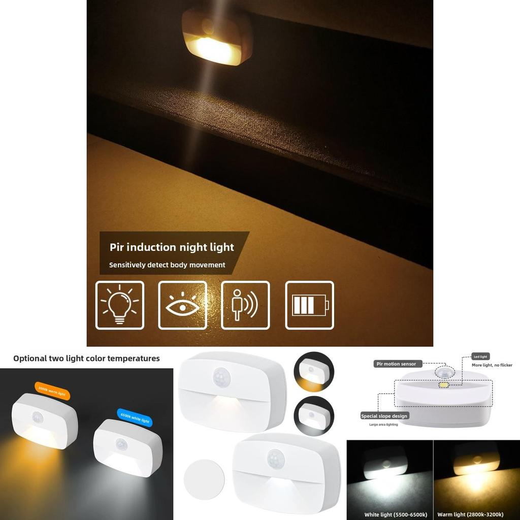 Human Body Sensor Night Light With Infrared Pir Motion Detection For Bedroom Closet Kitchen Hallway