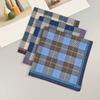 3Pcs/6Pcs Pure Cotton Sweat-wiping Plaid Handkerchiefs Thin Handkerchief Water-Absorbent Men's