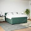 Maison Exclusive - Sommier à lattes de lit et matelas Vert foncé 200x200cm Velours
