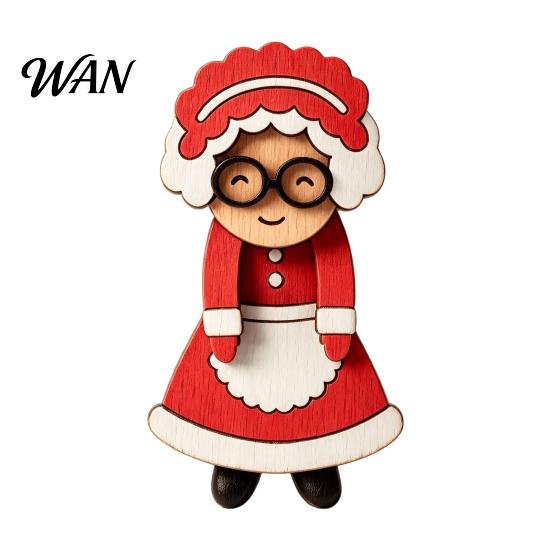 Santa Claus Fridge Magnets Christmas Wooden Dangle Toy, Refrigerator Magnet, Cute Cartoon Small Holiday Gifts for Friends Snowman Elk Magnetic