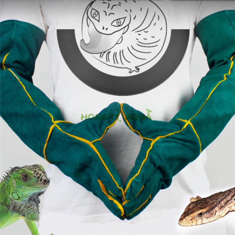 Защитные перчатки от укусов для ловли собак, кошек, рептилий, животных, ультра длинные кожаные перчатки для захвата домашних животных