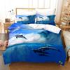 3D комплект постельного белья с изображением океанских животных, пододеяльник для спальни, наволочка, домашний комплект постельного белья, AU/EU/US, полноразмерная односпальная/двуспальная кровать, украшение для дома
