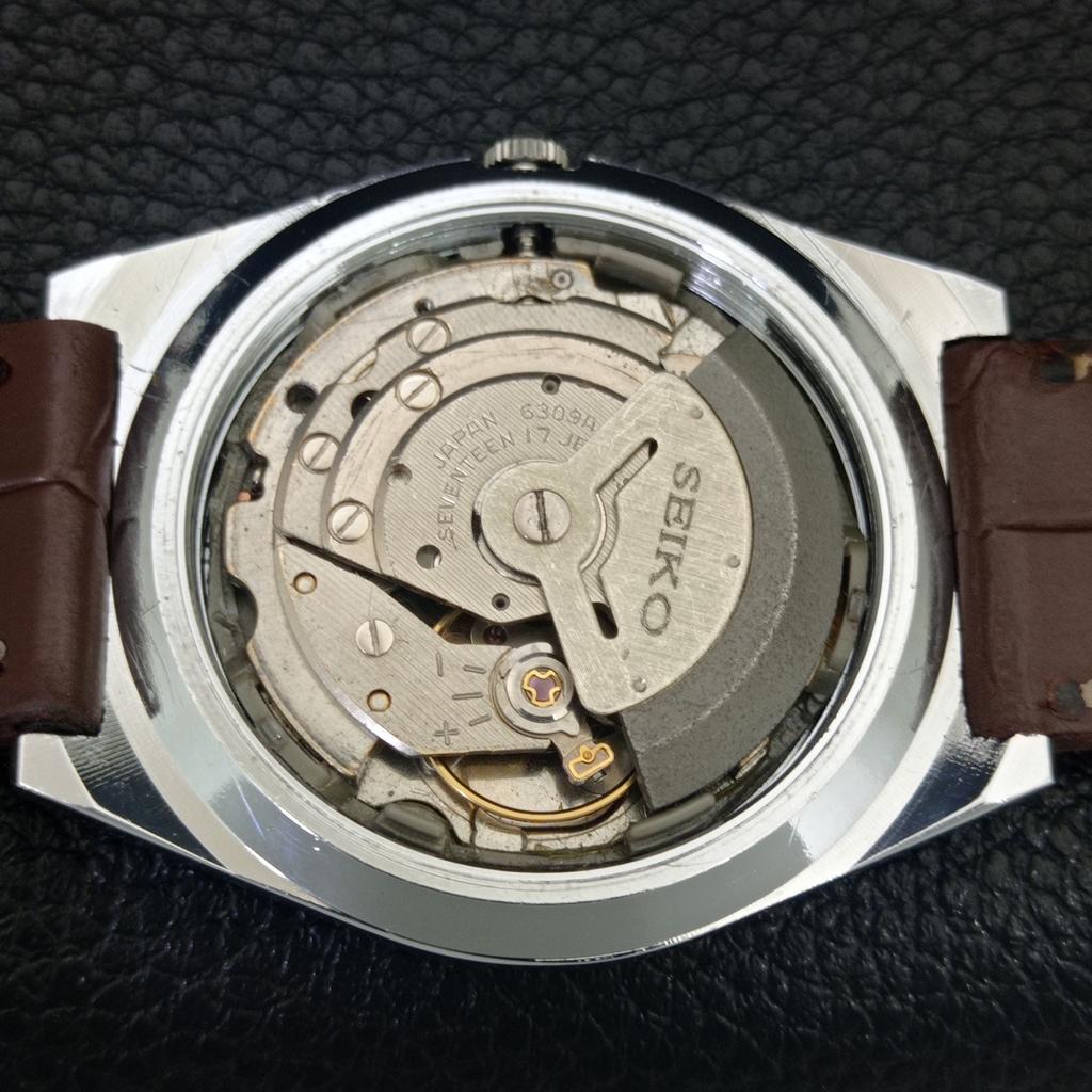 АВТОМАТИЧЕСКИЕ ВИНТАЖНЫЕ ВОССТАНОВЛЕННЫЕ SEIKO 5 6309A ЯПОНИЯ МУЖСКИЕ ОРАНЖЕВЫЕ ЧАСЫ a442583-1