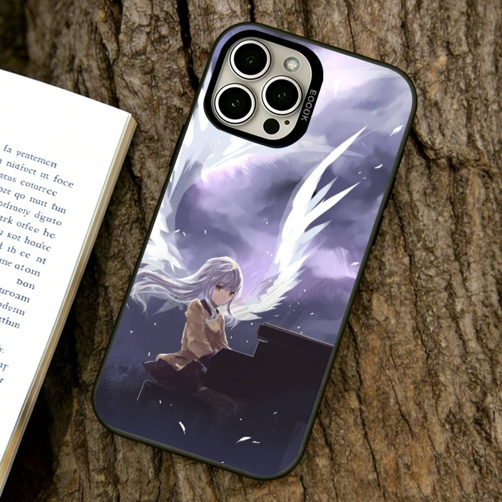 Чехол для телефона Angel Beats для iPhone 17,16,15,14,13,12,11 Plus,Pro Max,XS, Цветная Посеребренная Внутренняя Крышка