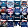 Home Independence Day Cushion Cover Printed Celebration Festival Sofa Cushion Cover