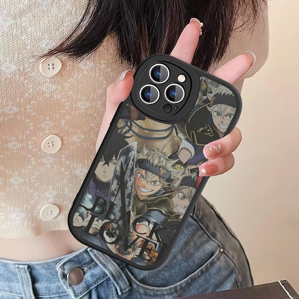 Чехол для телефона Black Clover из твердой кожи для iPhone 16 15 14 13 12 Mini 11 14 Pro Max Xs X Xr 7 8 Plus Fundas