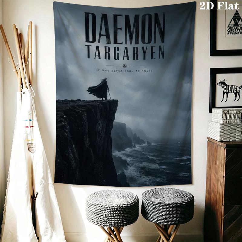 Daemon Targaryen Wall Tapestry Aesthetic Wall Hanging Printed Fabric Blanket Decorative Tapestries for Bedroom Living Room Home Decor