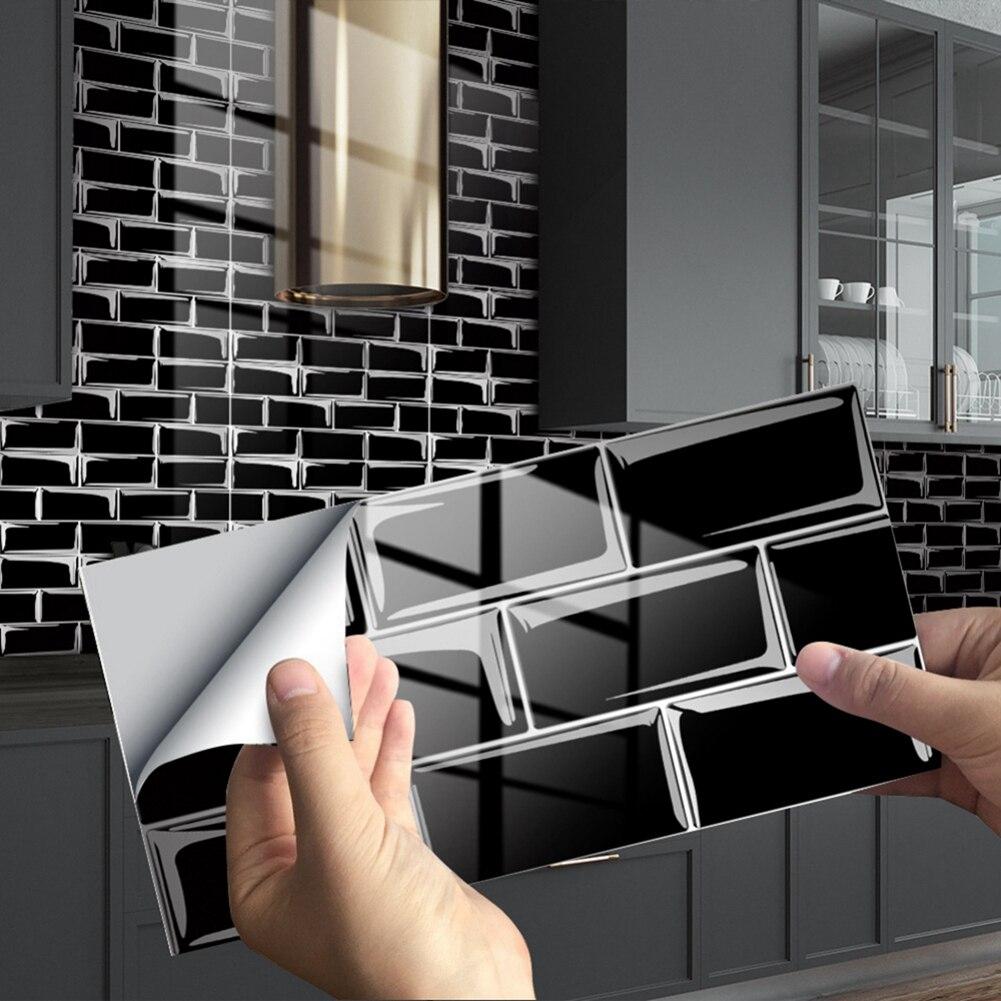 Наклейки на фартук, глянцевая плитка метро для кухни, ванной комнаты