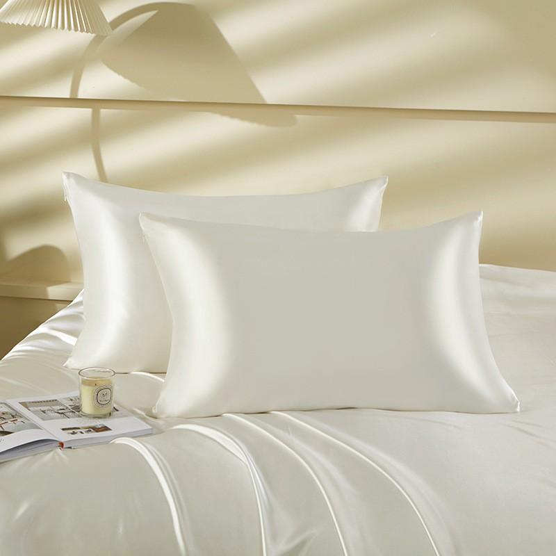 100% Pure Mulberry Silk Pillowcase Double-Sided Smooth 22 Momme Solid Color Zipper Or Envelope