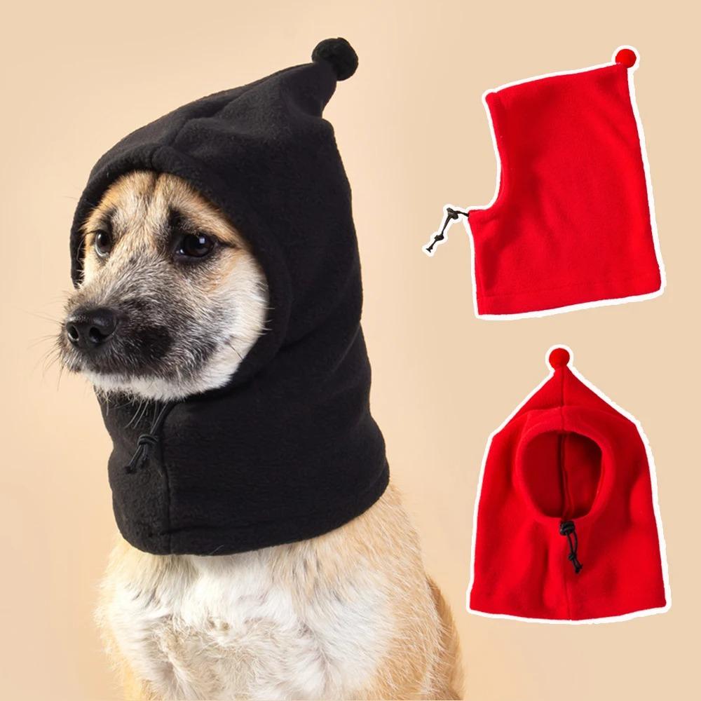 Drawstring Design Dog Hat Solid Color Pet Headgear New Pet Cap Pet