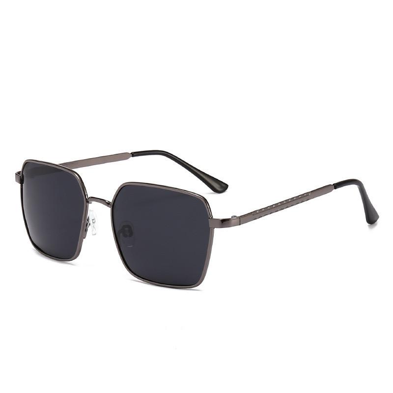 Uv400 Protection Polarized Sunglasses With Gold Frame And Gray Lens For Fashionable Looks