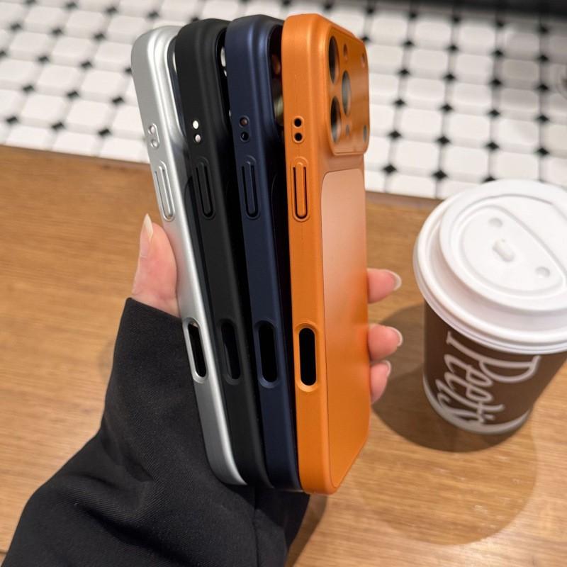 Матовый чехол для телефона с полным покрытием и большим окном для серии iPhone 17 Pro Max 16 15 14 13 Защита от отпечатков пальцев