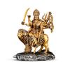 4 Inch Durga MATA Idol for Car Dashboard and Home Decor, Vaishno Devi Sherawali MATA Murti, Goddess Durga Sitting On Lion Statue for Puja Room,