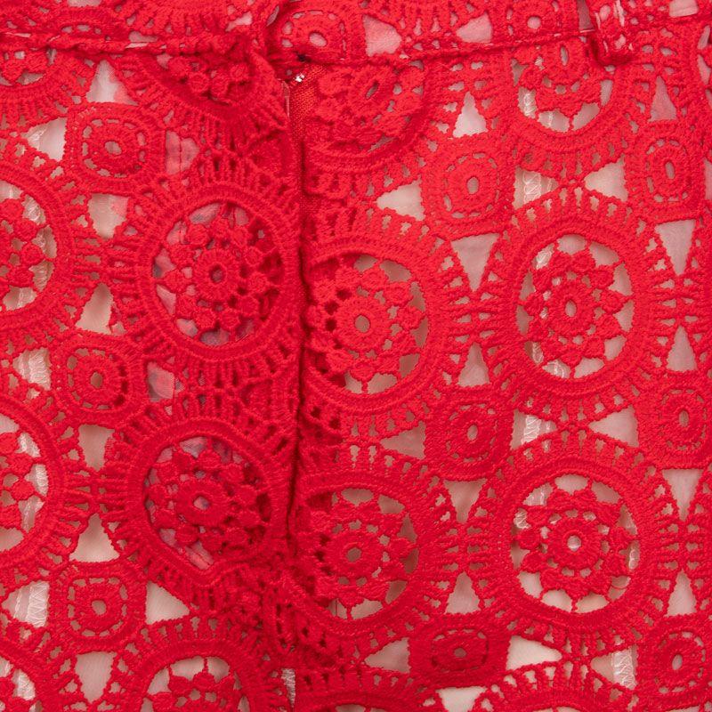 Red Pepina Embroidered Regular Trousers Woman LA PETITE ETOILE