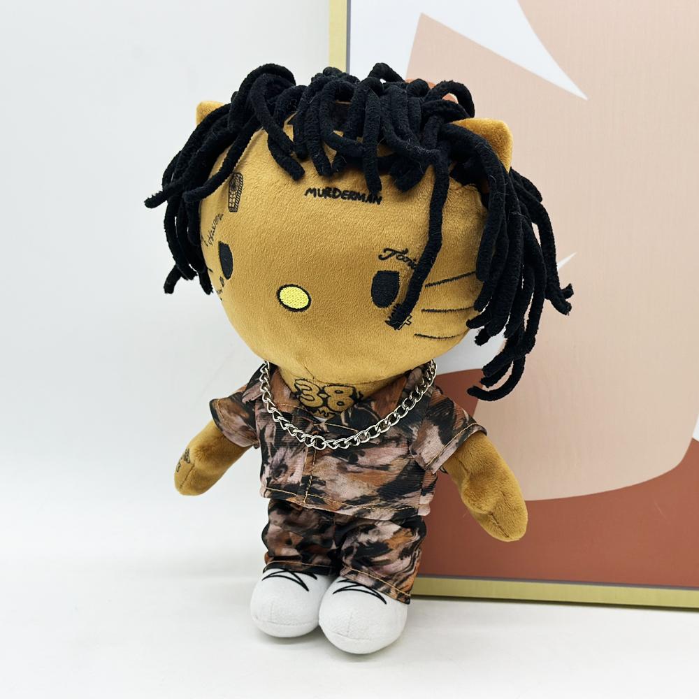 27 см Плюшевая игрушка рэпера YoungBoy Дизайн в уличном стиле Набитая кукла Коллекционная фигурка Крутой подарок для поклонников хип-хопа