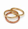 Mixed Metal Ring Set, 2 Brass and 1 Copper Simple Bands, Everyday Wear Jewelry