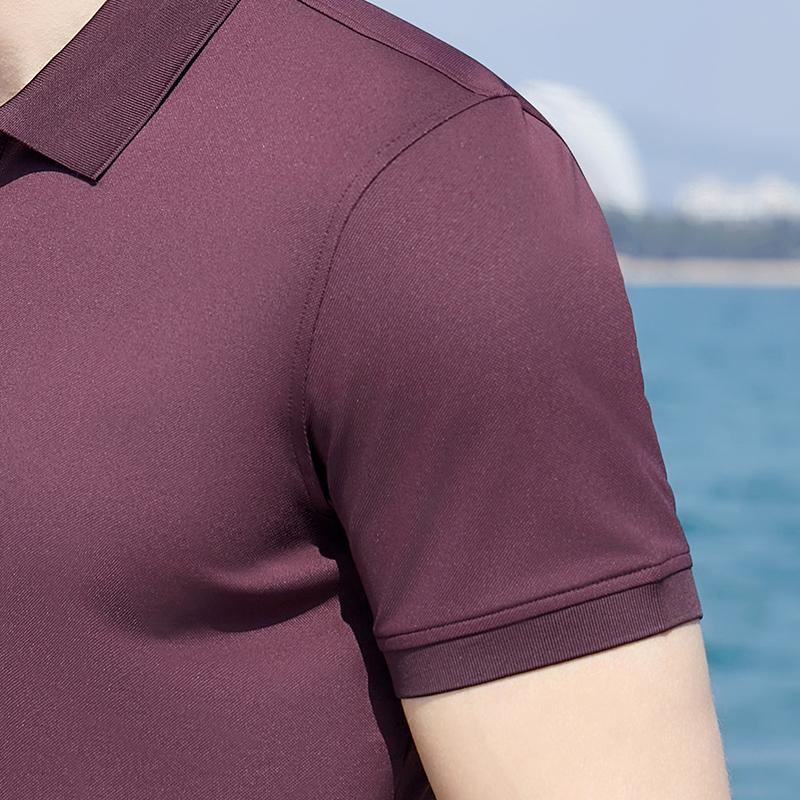 Summer Short-sleeved T-shirt Men's Flip Collar Business Casual Men's Polo Shirt