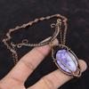 Lepidolite Necklace Copper Wire Wrapped Necklace Adjustable Necklace Gemstone Jewelry Handmade Boho Style Necklace Copper Wire Wrap Jewelry
