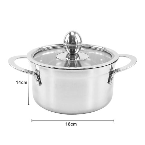 Посуда из нержавеющей стали без магнита, утолщенная молочная кастрюля, суповая кастрюля, кухонный котел