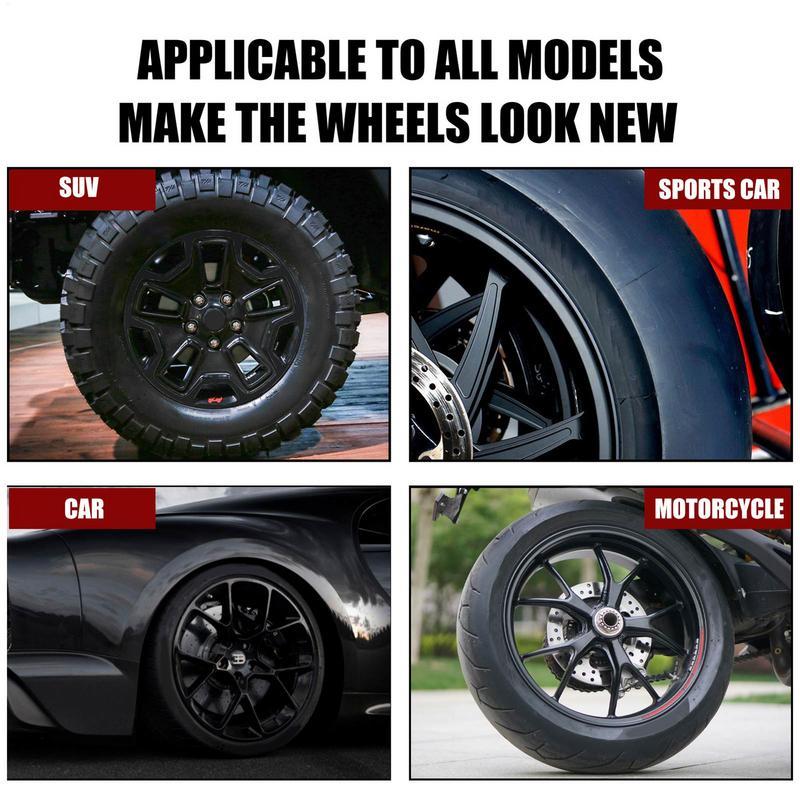 Wheel Rim Repair Kit Automotive Black Alloy Wheel Rims Paint Fill Pen Set Car Wheel Repair Quick Dry Coverage For Black Tire Rim