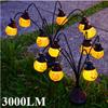 3000LM Solar Pumpkin Head Petal Shaped Ground Mounted Lights Outdoor Home Courtyard Halloween Holiday Party Atmosphere Decor