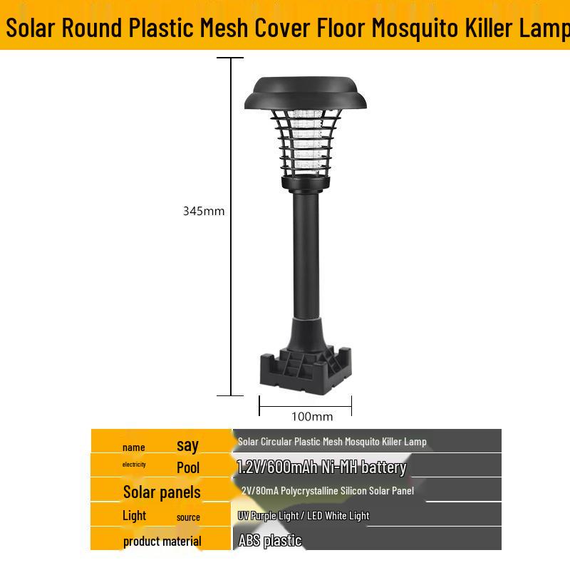 Waterproof Solar Electric Mosquito Killer Lamp for Outdoor Garden Use