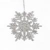 Christmas Ornament Snow Patterned Pack of 12 Lame 10x10 Cm Christmas Tree Ornament Object Silvery