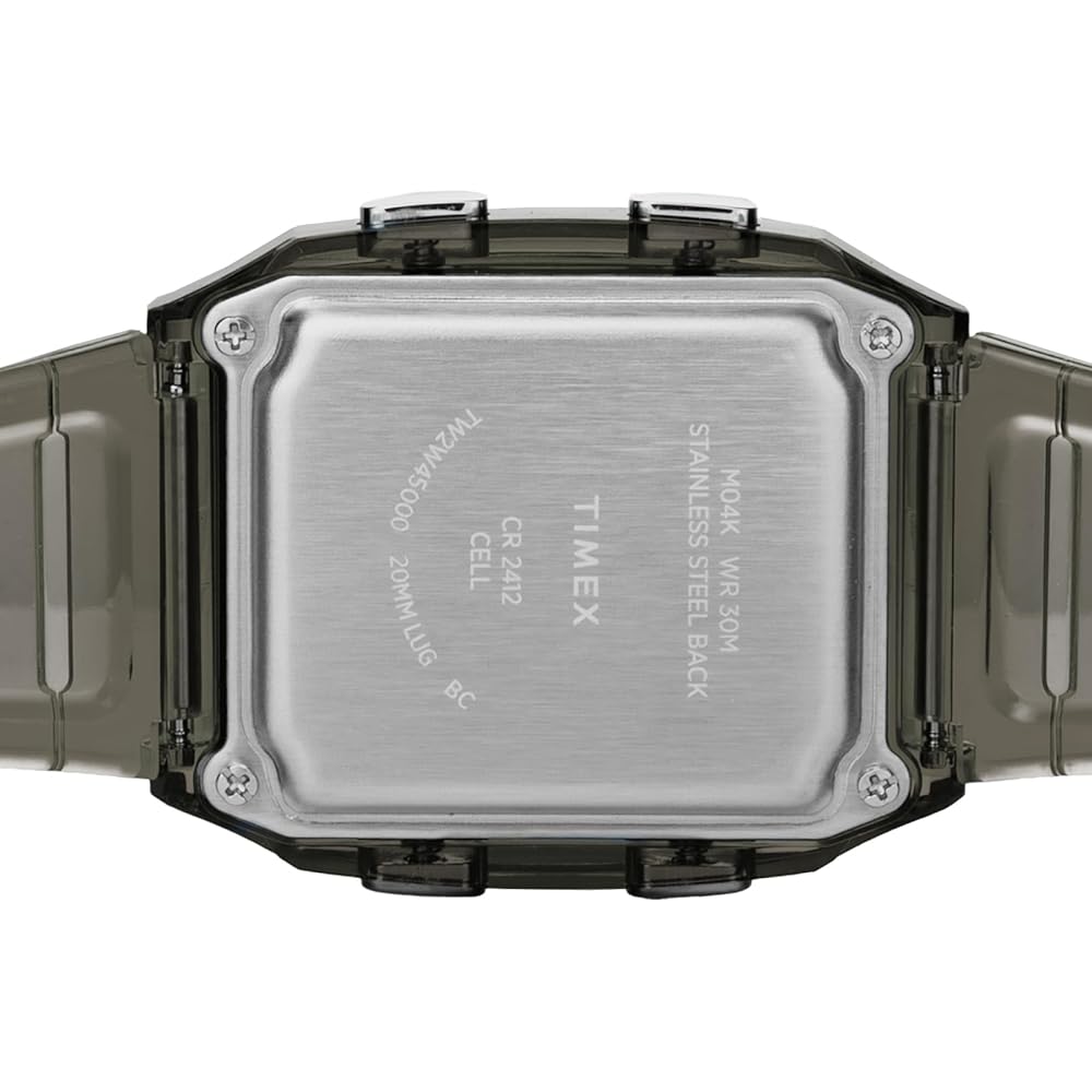Кварцевые часы TIMEX QLCA с прозрачным черным циферблатом из смолы и акрила, унисекс, TW2W45000, прозрачные [параллельный импорт]