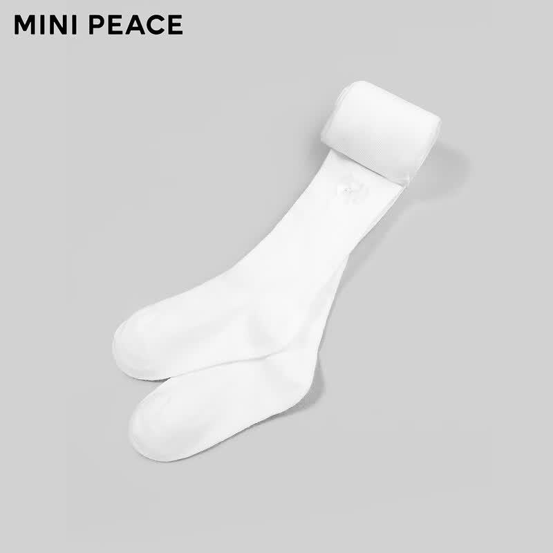 Однотонные колготки с бантом для девочек MINIPEACE