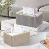 Vertical Pattern Napkin Holder Light Luxury Paper Storage Container Dining Table