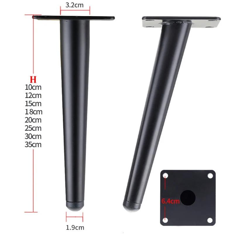 4Pcs Furniture Legs Coffee Table Legs, Black and Gold Metal Home DIY Projects Sofa Leg TV Cabinet Leg,Chair Leg,Ottoman Leg