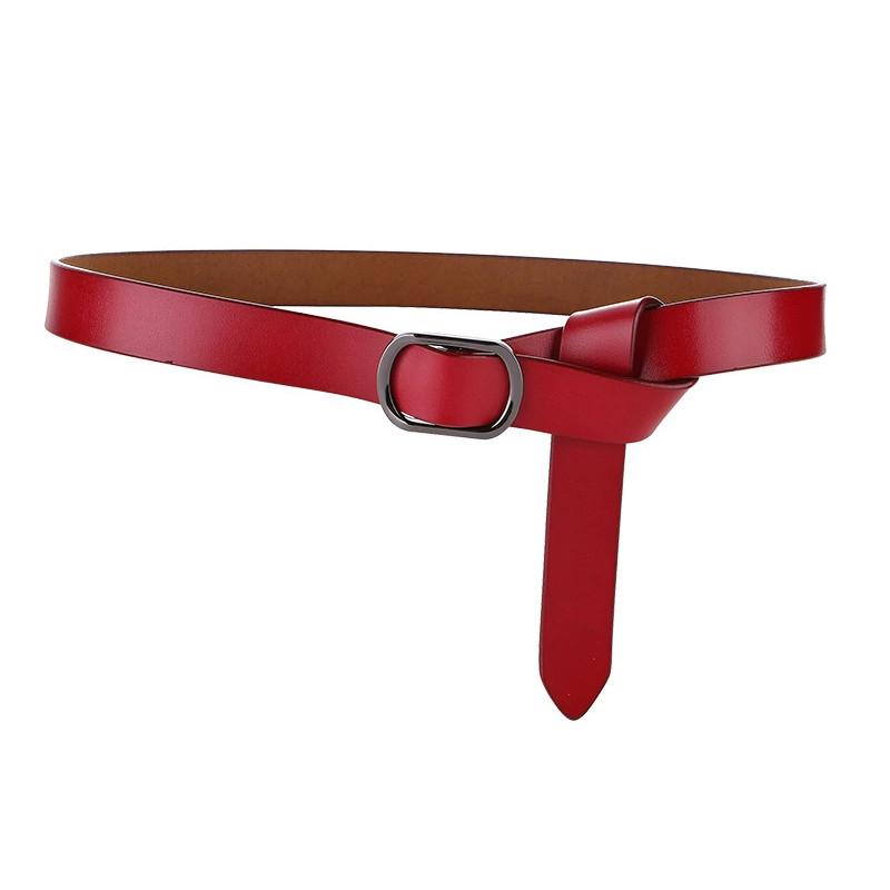 Inspired Leather Retro Belt For Ladies With Metal Clasp And Pure Design Leather