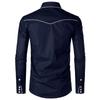 Stylish Shirt Men Embroidery Slim Fit Casual Long Sleeve Shirts Mens Wedding Party Shirt for Male