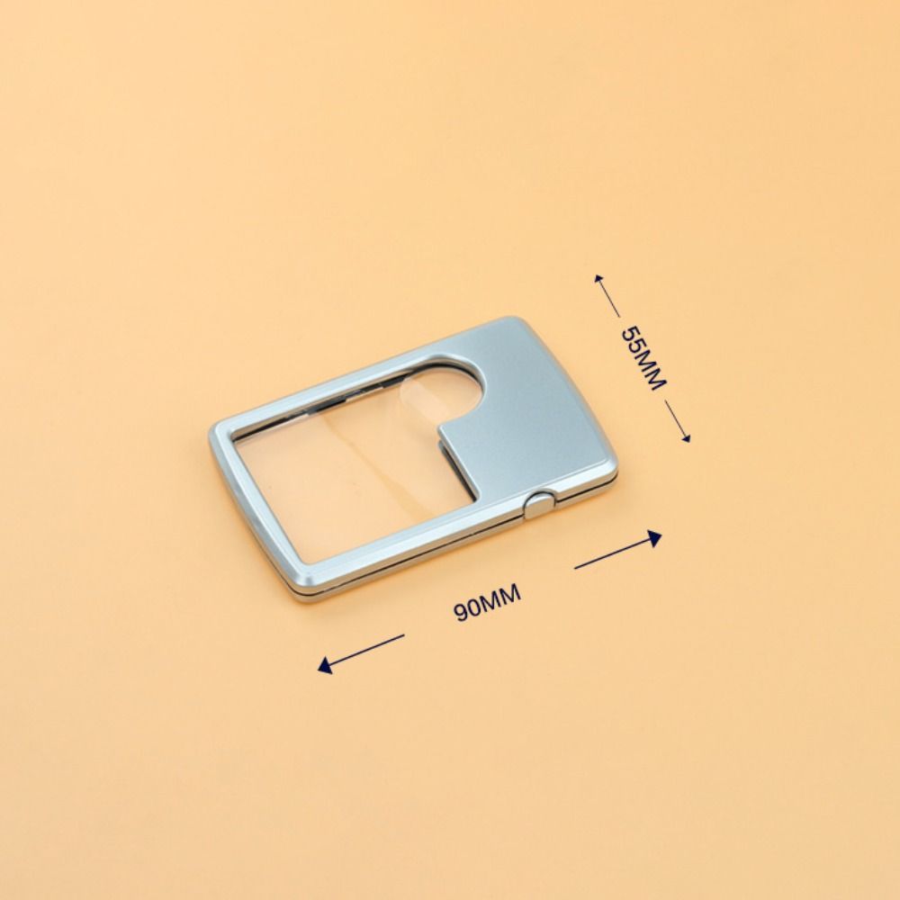 Mini Jewellery Magnifying Glass LED Reading Magnifying Durable Card Type Magnifying Glass Elderly