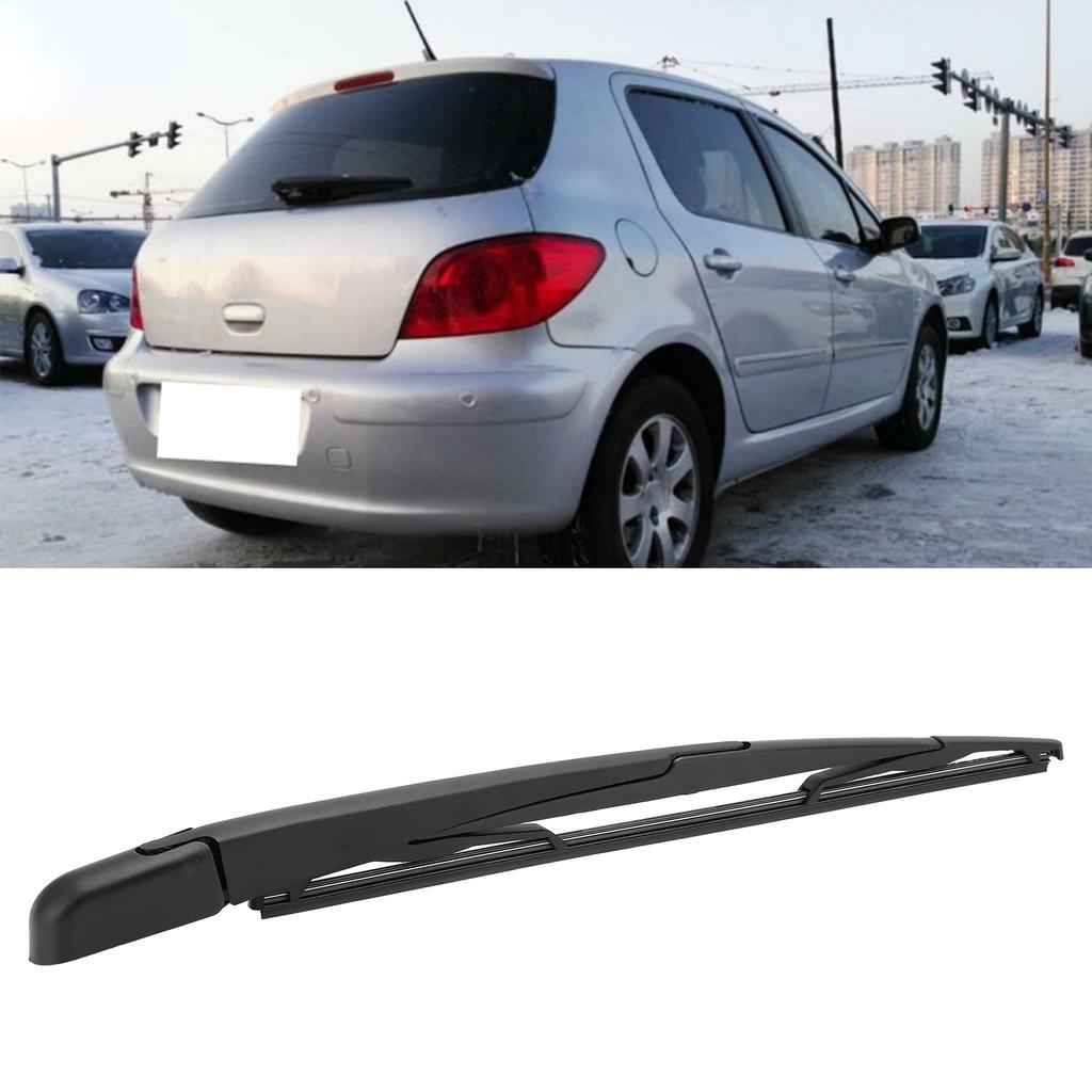 Rear Wiper Arm Blade Set High-Tensile Spring Replacement for Peugeot 307 2000-2012 All-Weather Proof Windshield Cleaner