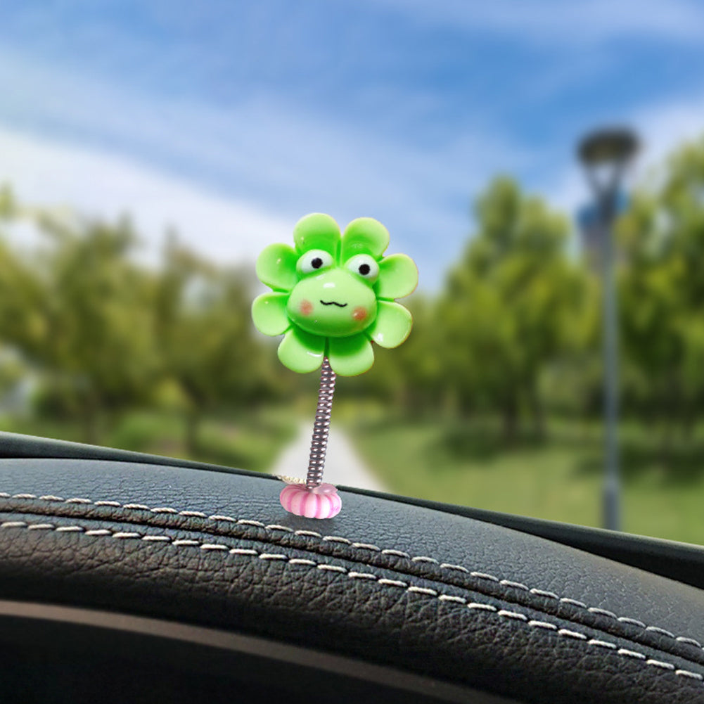 Автомобиль Мультяшный Качающаяся Голова Цветочный Орнамент Украшения Качающаяся Голова Декор Двусторонняя Лента Аксессуары Для Интерьера Украшения