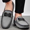 Fashion Fashionable Outdoor Round Toe Breathable Anti Slip Lazy Driving Shoes 2025 High-quality Men's Hand Sewn Comfortable Casual Shoes