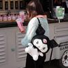 My Melody Kuromi Backpack Cinnamoroll Plush Bag Cute Cartoon Shoulder Bag Anime Fan Toy Bag, Travel, Medium, Black//white