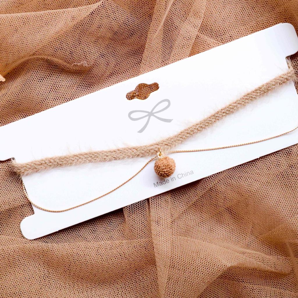 Ожерелье-чокер Harajuku Velvet Brown Four-Left Clover для женщин