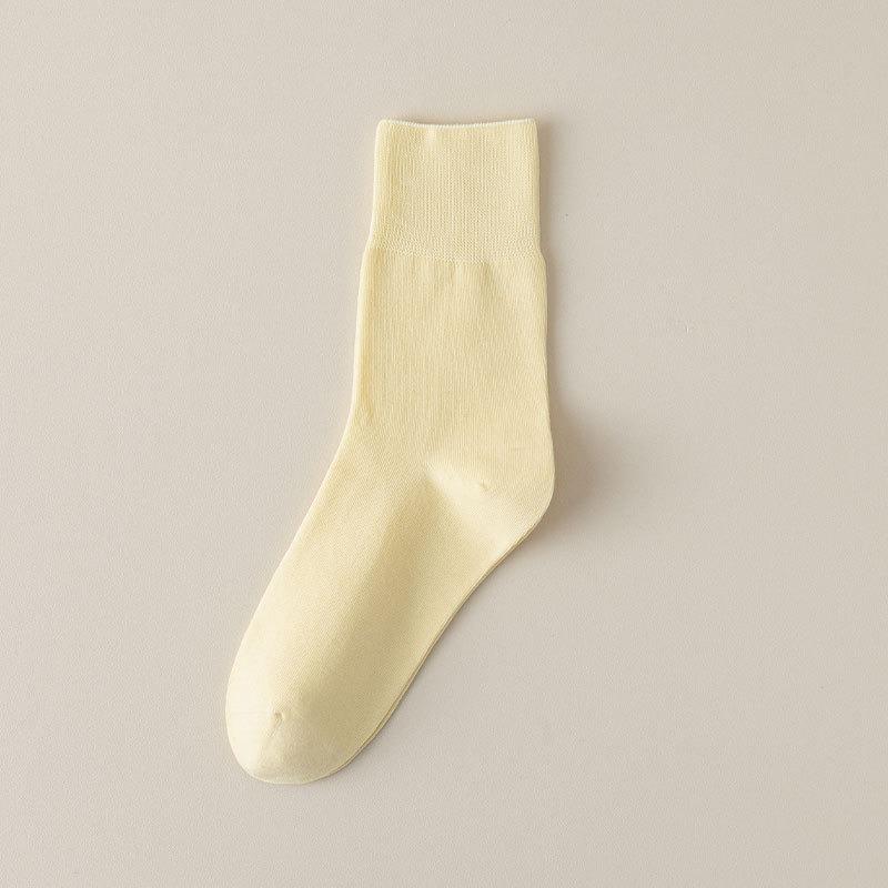 Женские весенне-летние тонкие однотонные бесшовные носки-трубки из хлопка, впитывающие пот