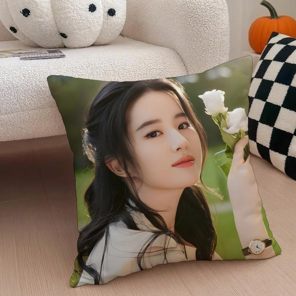 Elegant beautiful star LLiu Yifeixixis Cushion Cover Throw Pillow Cover Hidden Button Durable Polyester Chair Cushion