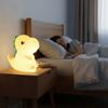 Портативный силиконовый ночник в форме динозавра, USB-зарядка, мультяшная лампа с сенсорным управлением, перезаряжаемая, мягкий светодиодный ночник, декор