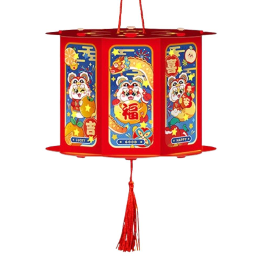 Мультяшный новогодний светящийся фонарь китайский стиль праздничный фонарь домашний новогодний подарок