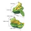 2Pcs Miniature Resin Frog Decor For Tabletop Cute Frog Models For Diy Crafts And Fairy Gardens For Home And Office Decor