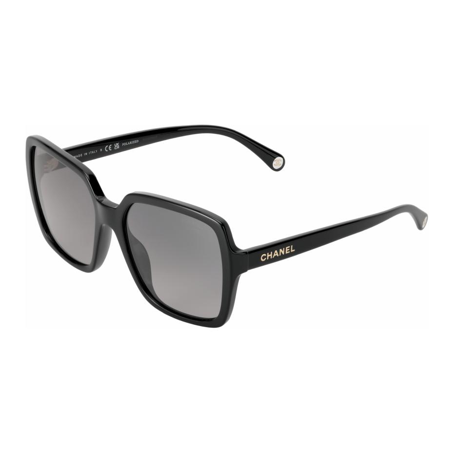 Chanel Gold Letter Logo Irregular Frame Sunglasses Unisex sunglasses Black CH5505-C622M3